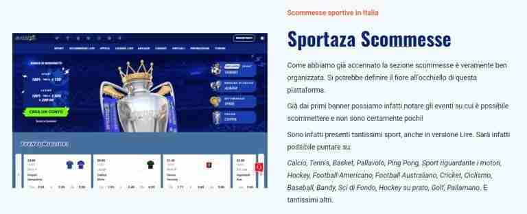sportaza scommesse