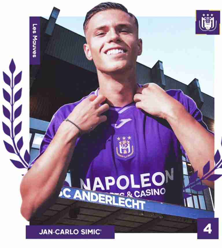Jan-Carlo Simic Anderlecht ufficiale cifre