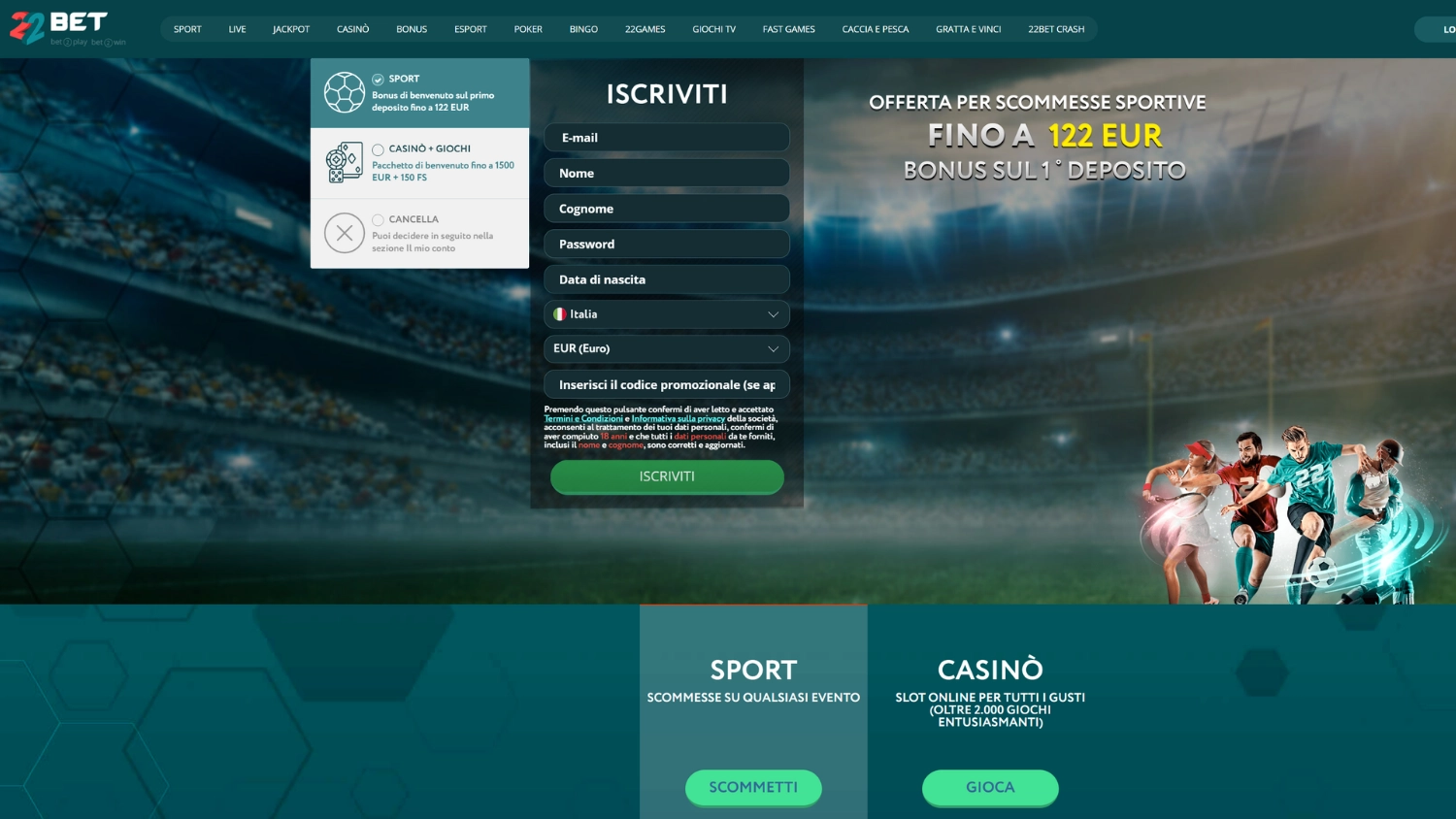 22bet recensioni ed opinioni